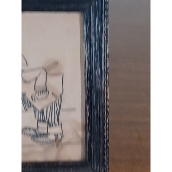 Antique Folk Art Pencil Drawing 5x6 Framed Late 1800s Early 1900s - Picture 10 of 14